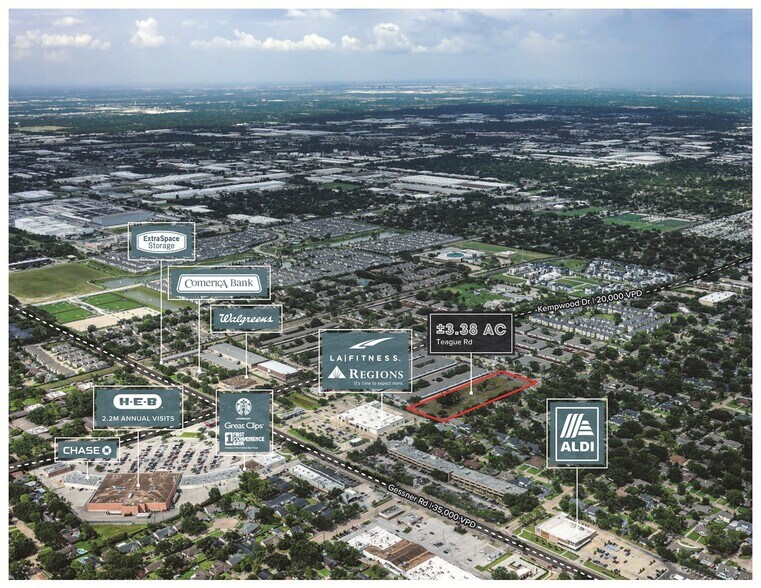 2711 Teague Rd, Houston, TX à vendre - Aérien – Image 3 sur 4