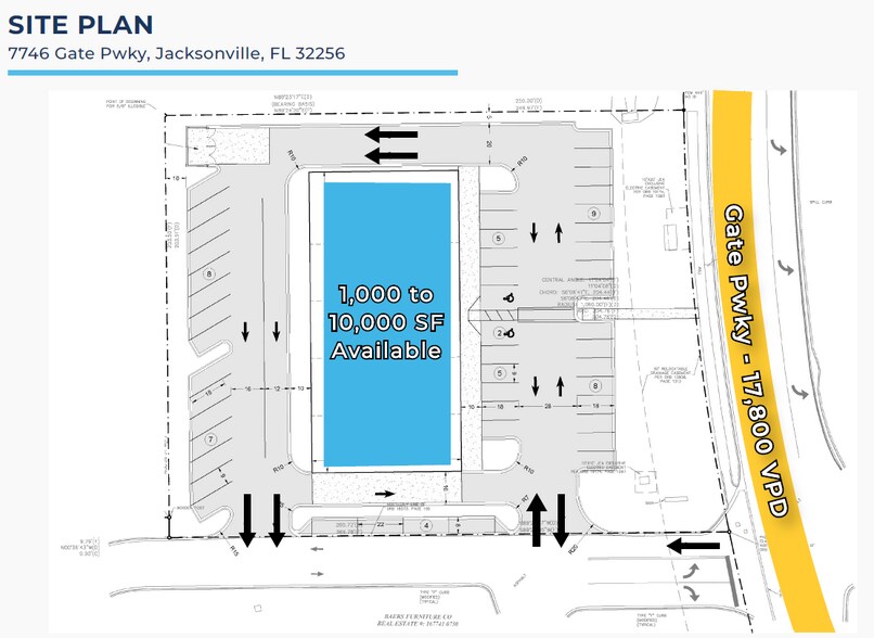7746 Gate Pky, Jacksonville, FL à louer - Plan de site – Image 2 sur 5