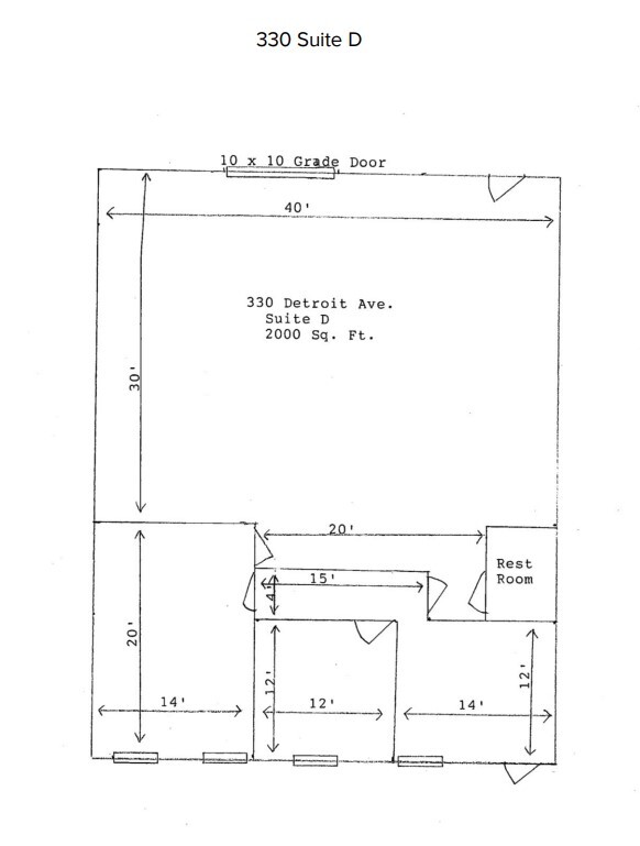 300-330 Detroit Ave, Monroe, MI à louer Plan d’étage– Image 1 sur 1