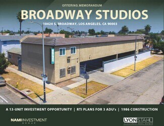 Plus de détails pour 10424 S Broadway, Los Angeles, CA - Logement à vendre