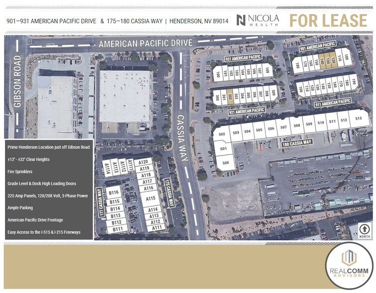 901 American Pacific Dr, Henderson, NV à louer - Plan de site – Image 2 sur 7