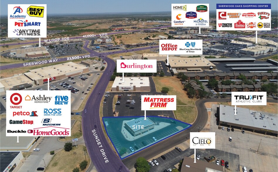 4150 Sunset Dr, San Angelo, TX à vendre - Aérien – Image 2 sur 6