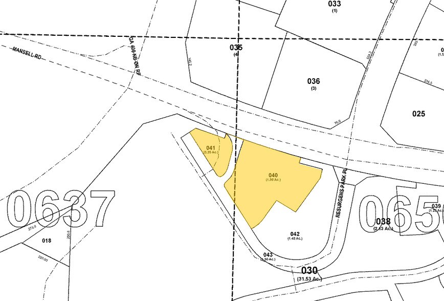 2335 Mansell Rd, Alpharetta, GA à louer - Plan cadastral – Image 2 sur 15