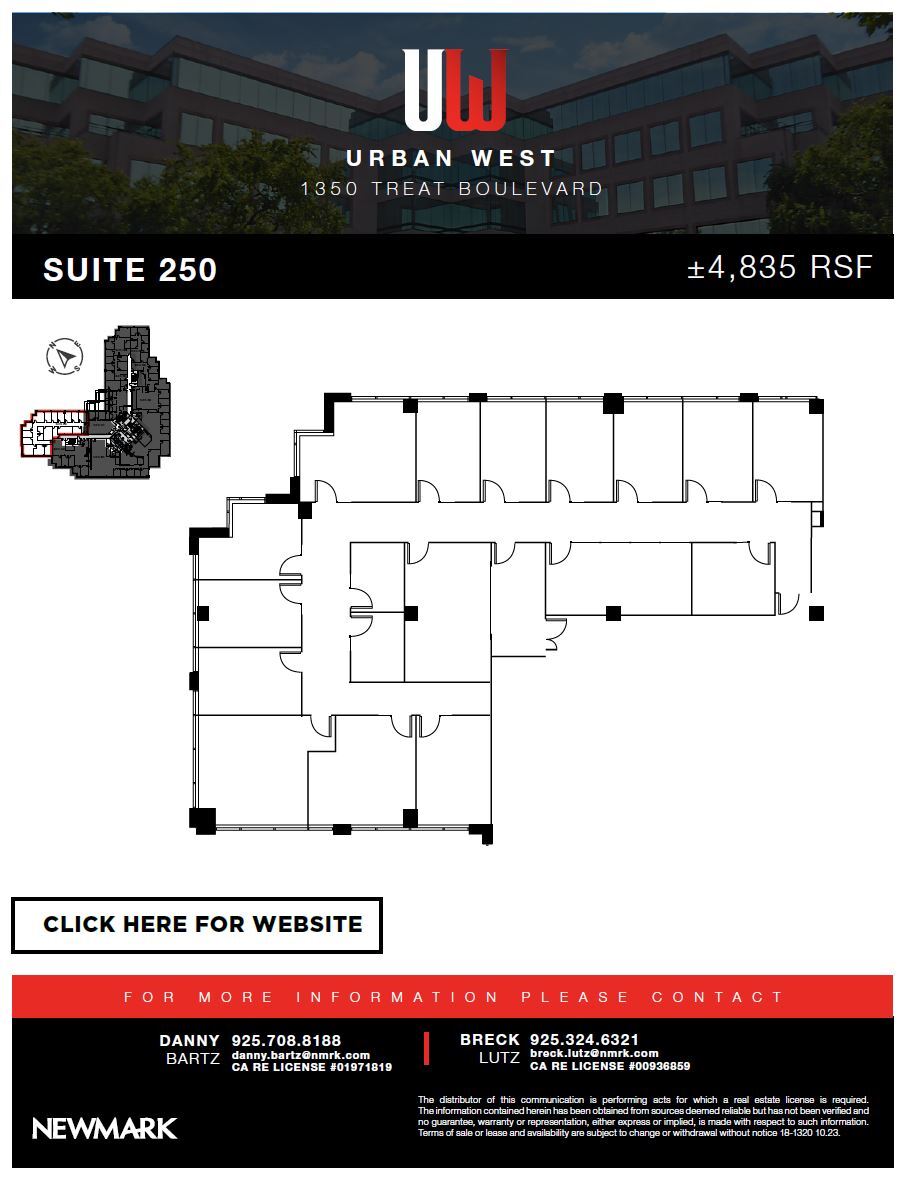 1350 Treat Blvd, Walnut Creek, CA à louer Plan d’étage– Image 1 sur 1