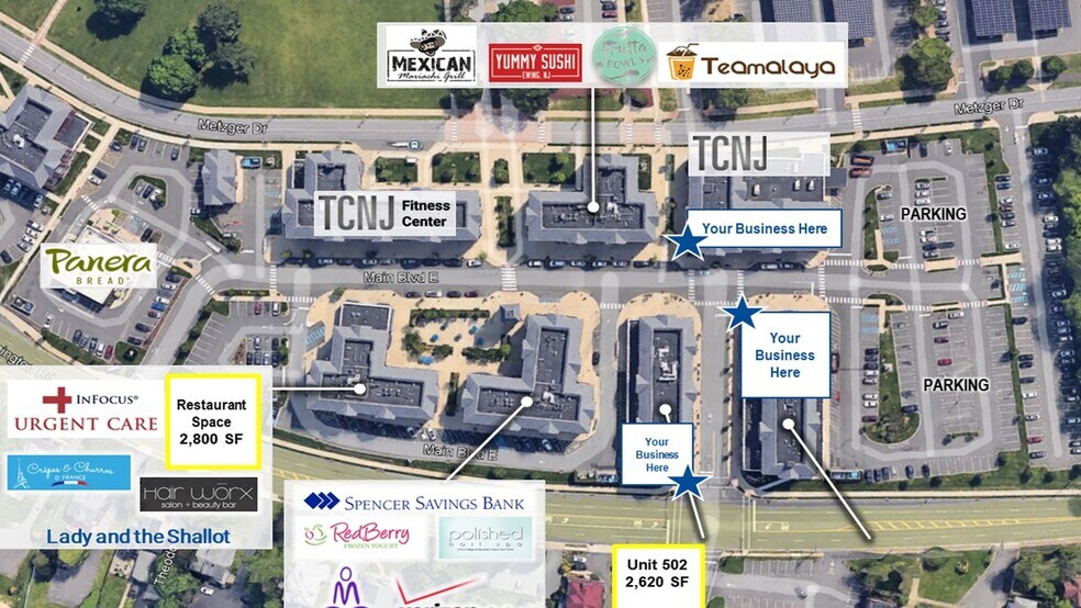 100 Campus Town Cir, Ewing, NJ à louer - Plan de site – Image 2 sur 8