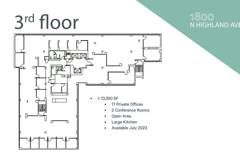 1800 N Highland Ave, Los Angeles, CA à louer Plan d’étage– Image 1 sur 1