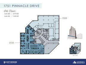 1751 Pinnacle Dr, McLean, VA à louer Plan d’étage– Image 2 sur 2