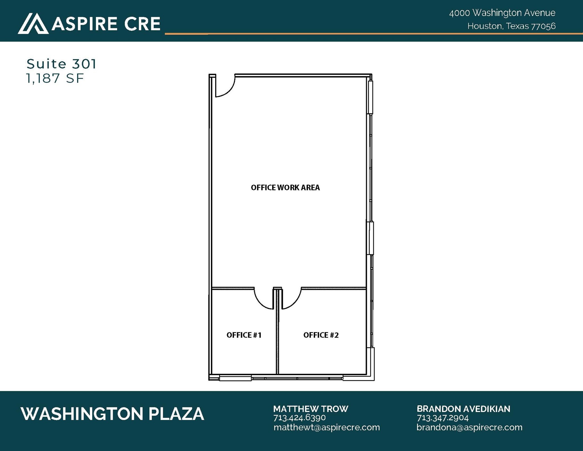 4000 Washington, Houston, TX à louer Plan d’étage– Image 1 sur 1
