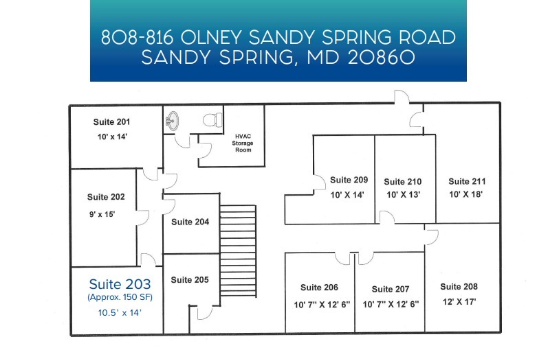 804-816 Olney Sandy Spring Rd, Sandy Spring, MD à louer Plan d’étage– Image 1 sur 1