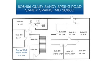 804-816 Olney Sandy Spring Rd, Sandy Spring, MD à louer Plan d’étage– Image 1 sur 1