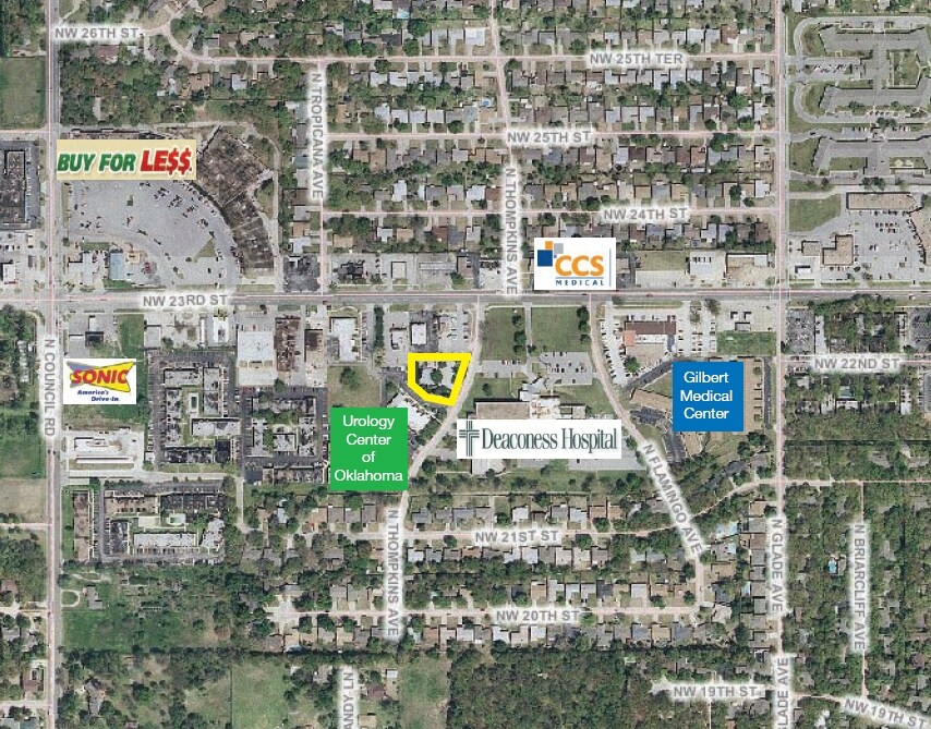 2375 N Thompkins Ave, Bethany, OK à vendre Aérien– Image 1 sur 17