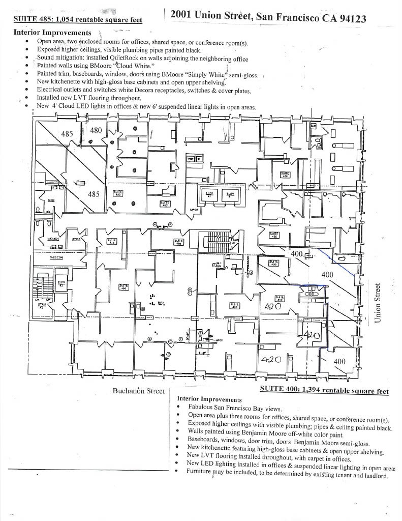 2001 Union St, San Francisco, CA à louer Plan d’étage– Image 1 sur 6
