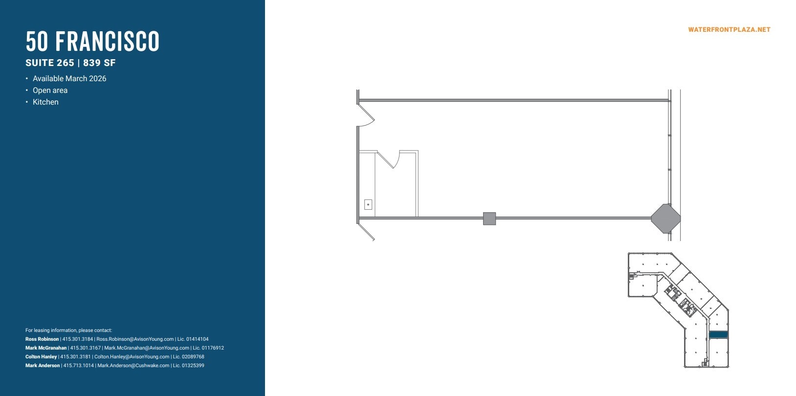 50 Francisco St, San Francisco, CA à louer Plan d’étage– Image 1 sur 1