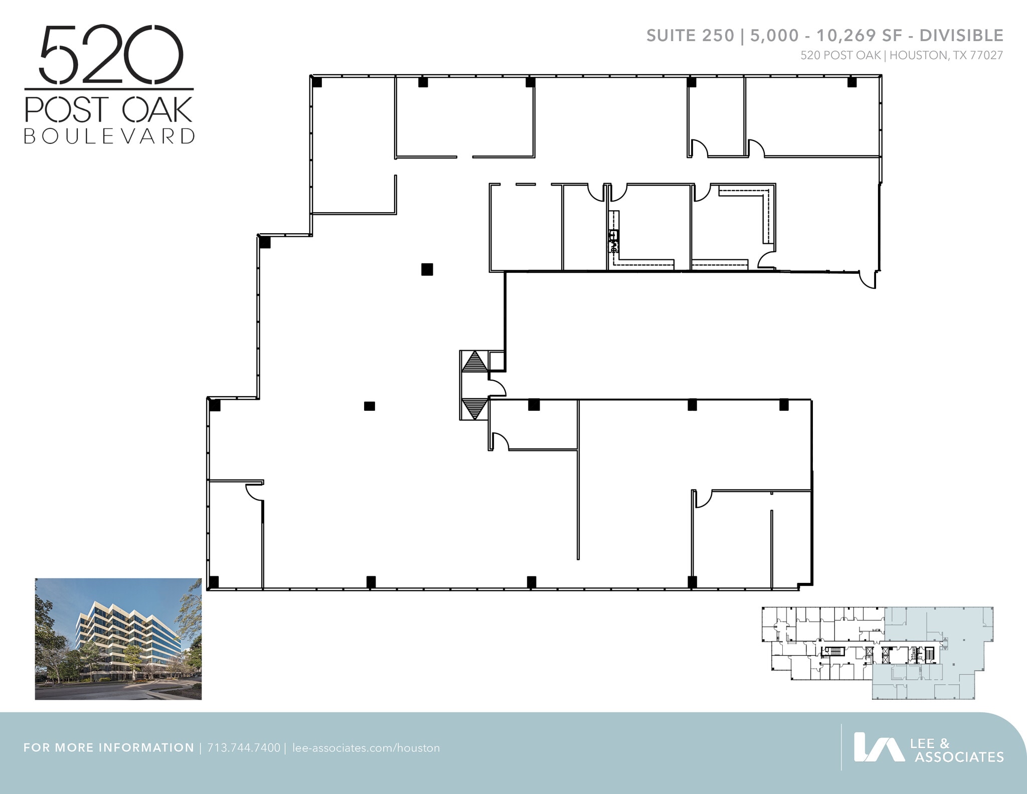 520 Post Oak Blvd, Houston, TX à louer Plan d’étage– Image 1 sur 1