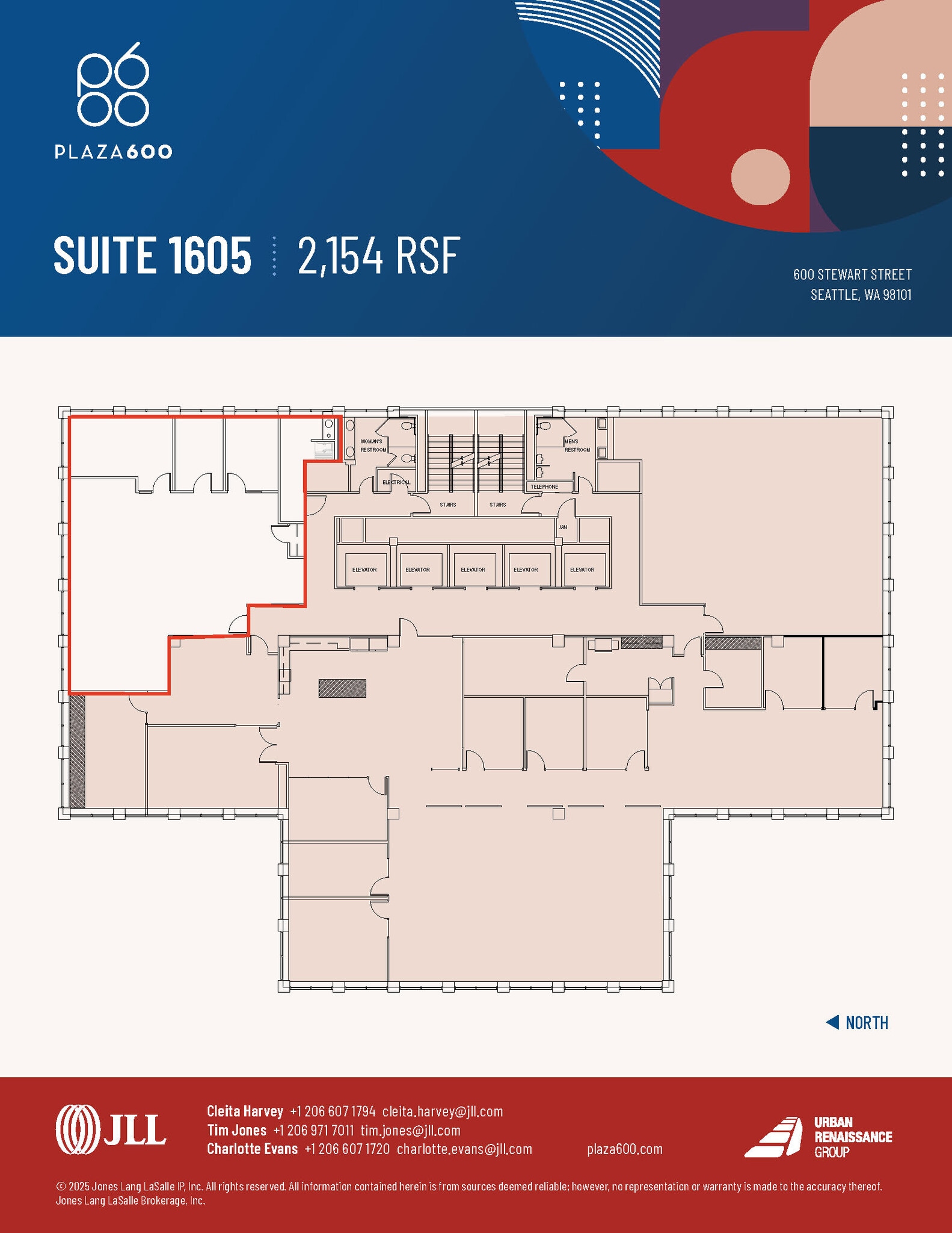 600 Stewart St, Seattle, WA à louer Plan d’étage– Image 1 sur 1