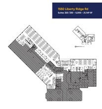 1500-1550 Liberty Ridge Dr, Wayne, PA à louer Plan d’étage– Image 1 sur 1