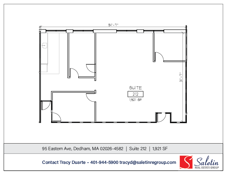 95-105 Eastern Ave, Dedham, MA à louer Plan d’étage– Image 1 sur 1