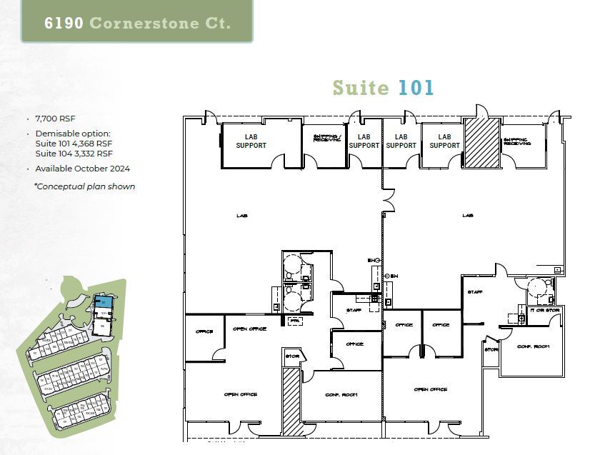 6185 Cornerstone Ct E, San Diego, CA à louer Plan d’étage– Image 1 sur 1