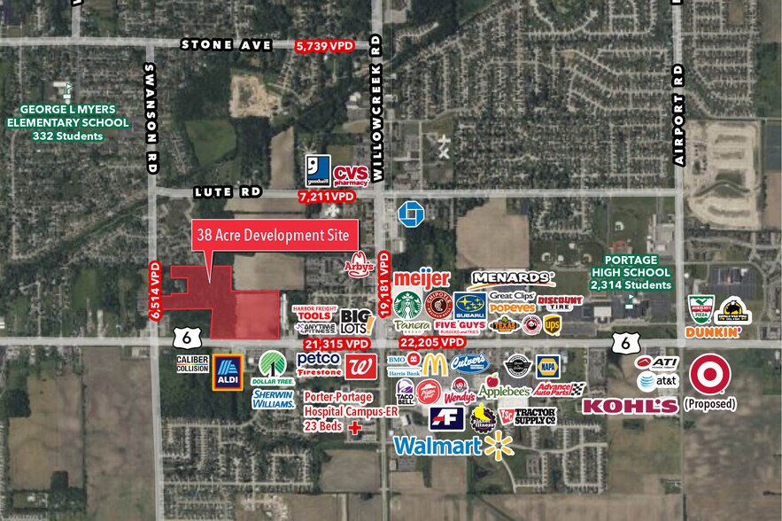 5740 US-6, Portage, IN à vendre - Aérien – Image 2 sur 2