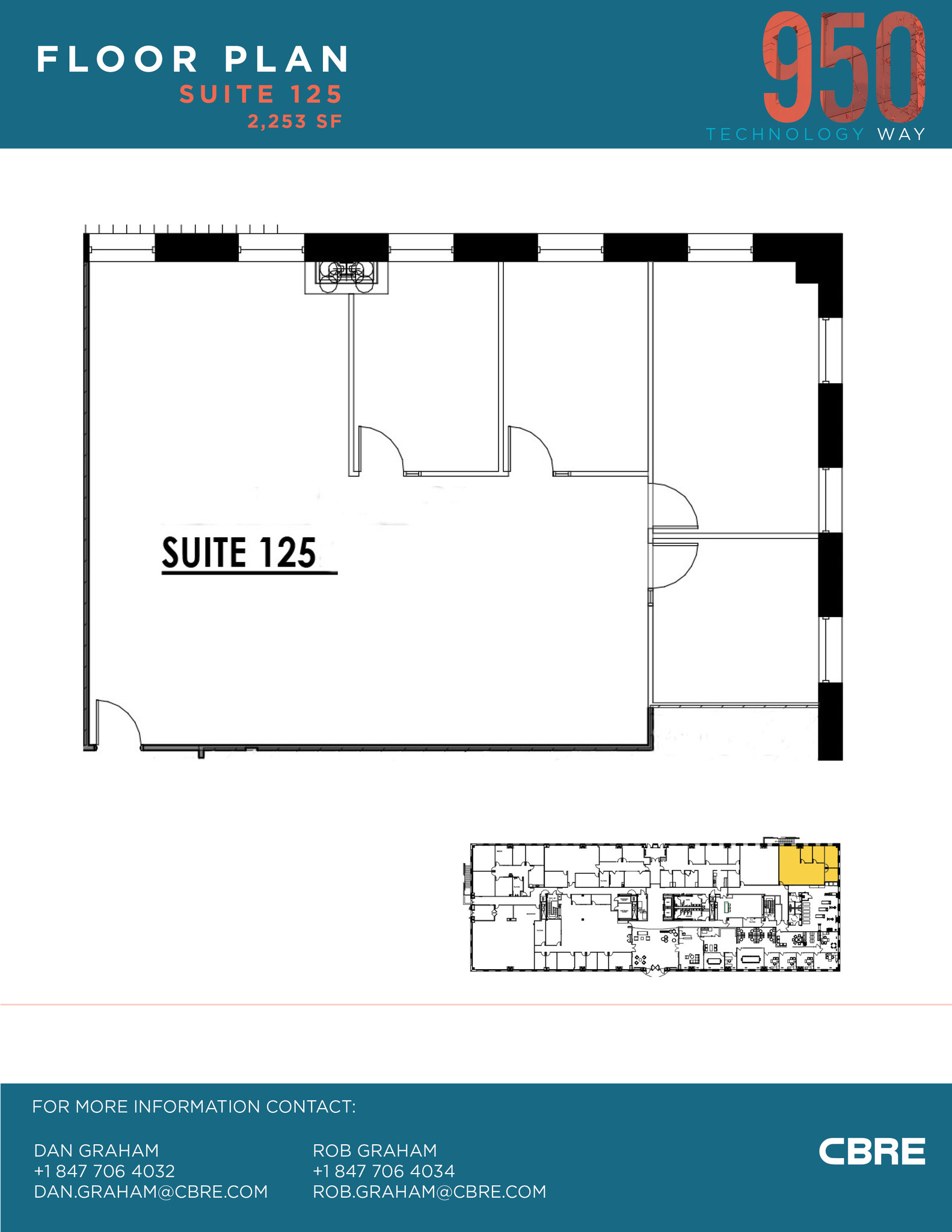 950 Technology Way, Libertyville, IL à louer Plan d’étage– Image 1 sur 1
