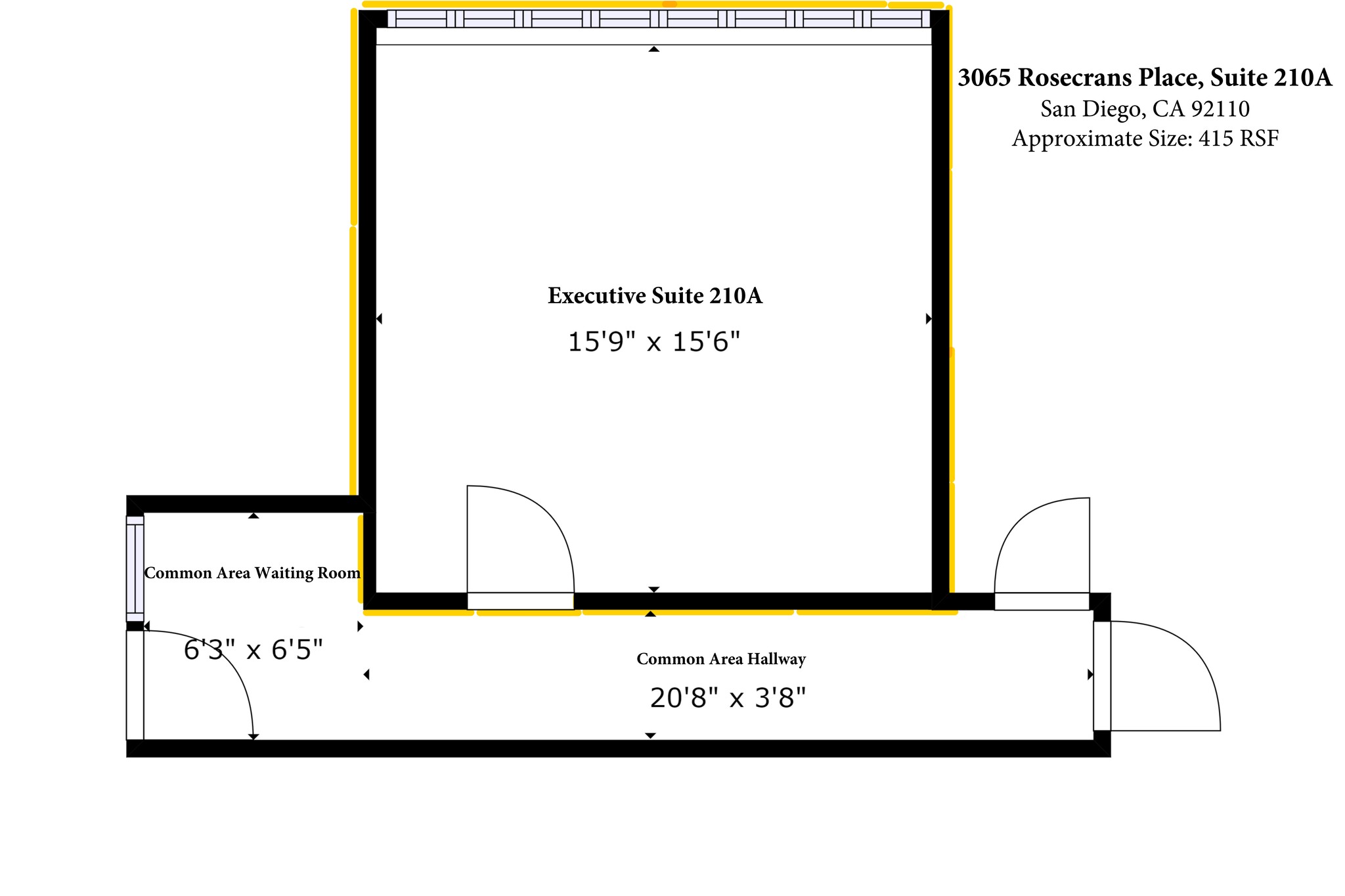 3065 Rosecrans Pl, San Diego, CA à louer Plan de site– Image 1 sur 9