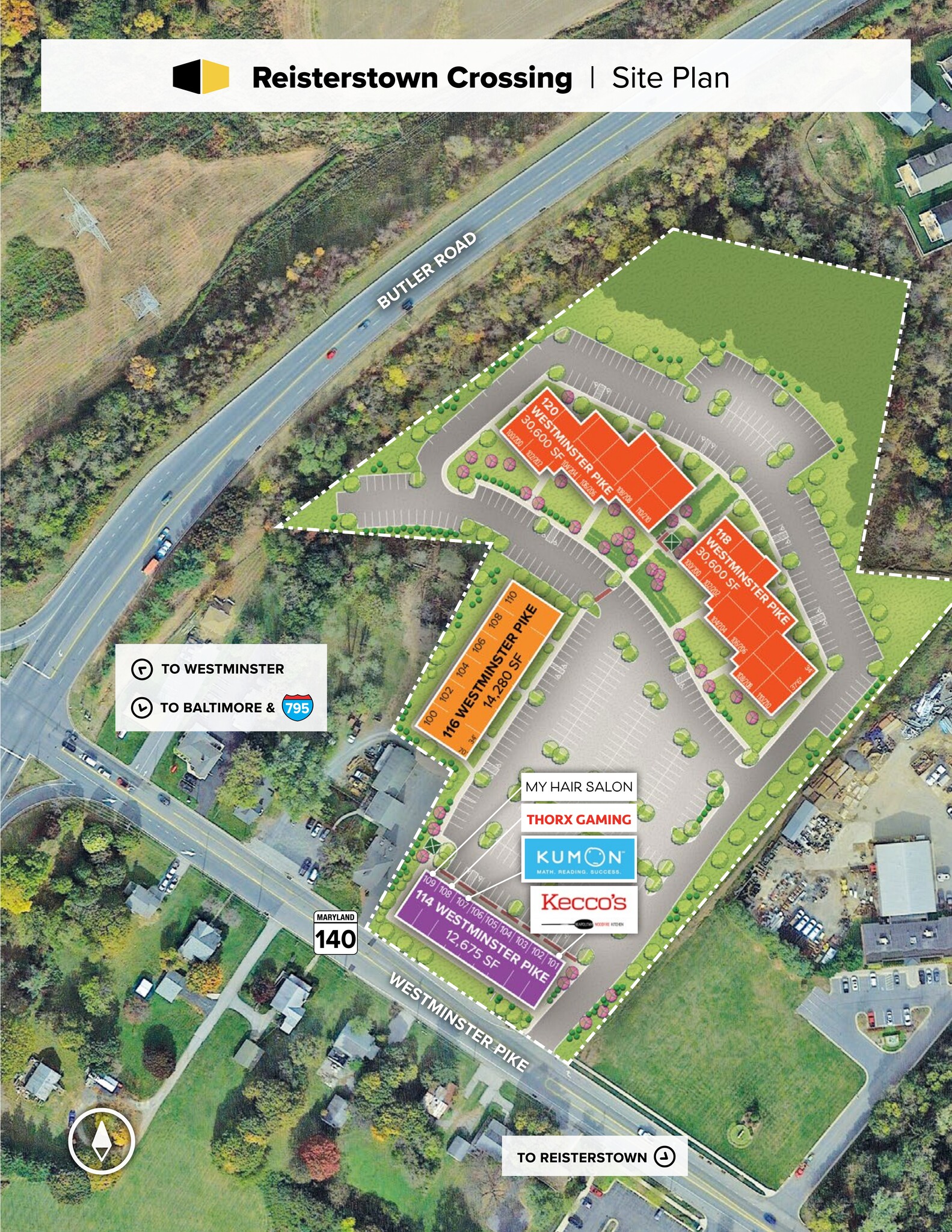 120 Westminster Pike, Reisterstown, MD à louer Plan de site– Image 1 sur 2