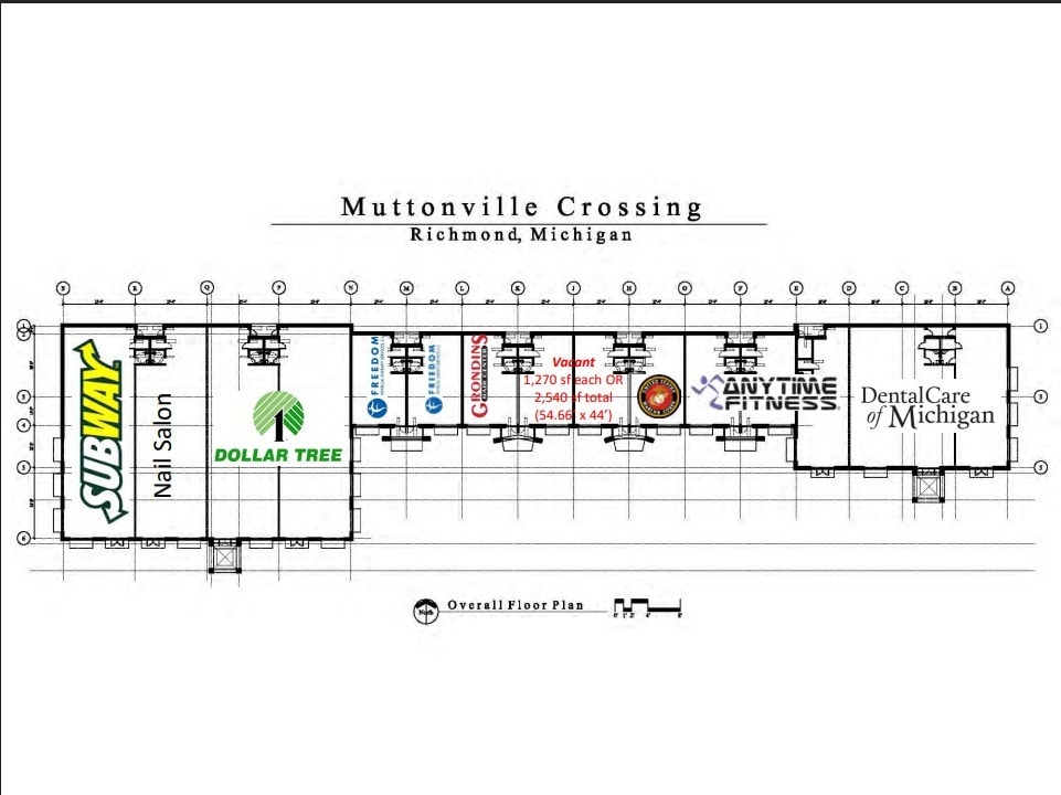 67180-67244 Gratiot Ave, Richmond, MI à louer Plan d’étage– Image 1 sur 1