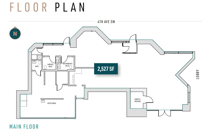 407 2nd St SW, Calgary, AB à louer Plan d’étage– Image 1 sur 1
