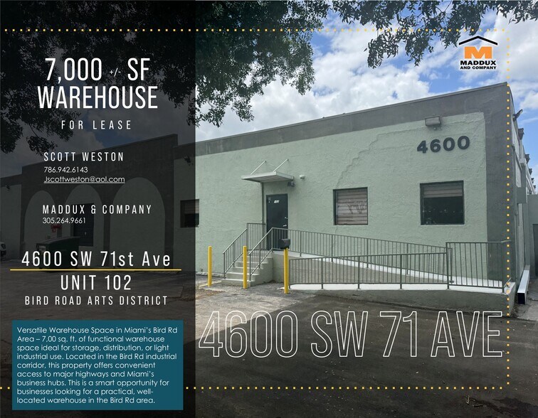 4600-4618 SW 71st Ave, Miami, FL à louer - Photo principale – Image 1 sur 5
