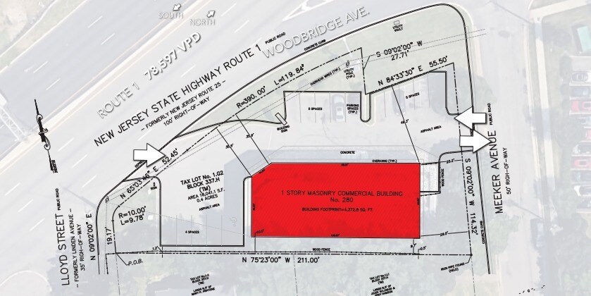 280 US 1, Edison, NJ à vendre - Plan de site – Image 2 sur 4