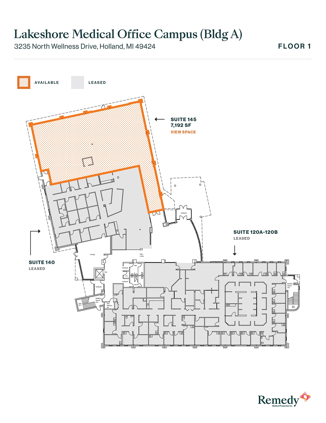 3235-3299 N Wellness Dr, Holland, MI à louer Plan d’étage– Image 1 sur 1