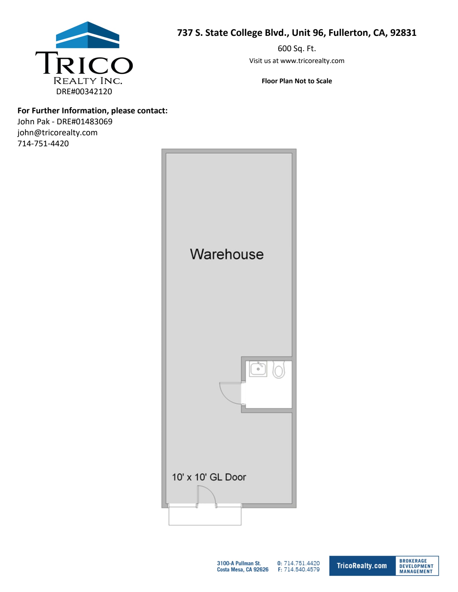 667-759 S State College Blvd, Fullerton, CA à louer Plan d’étage– Image 1 sur 1
