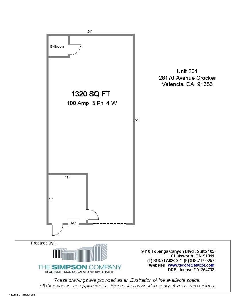 28170 Avenue Crocker, Valencia, CA à louer Plan d’étage– Image 1 sur 1
