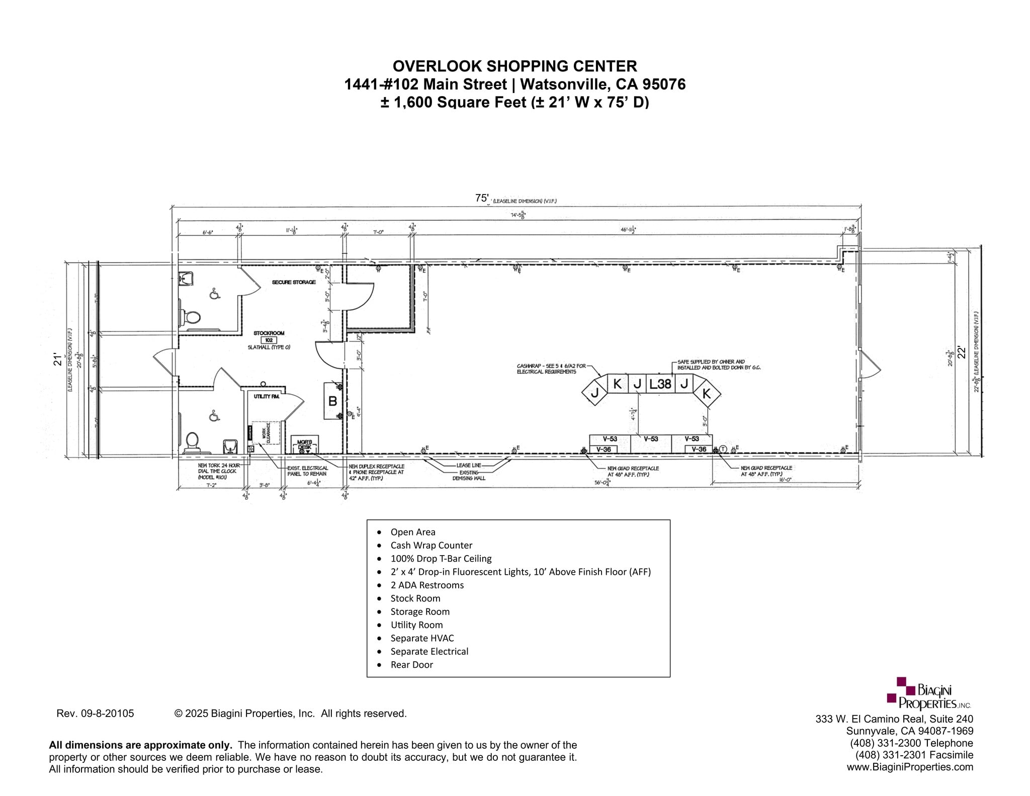 1415-1465 Main St, Watsonville, CA à louer Plan de site– Image 1 sur 1