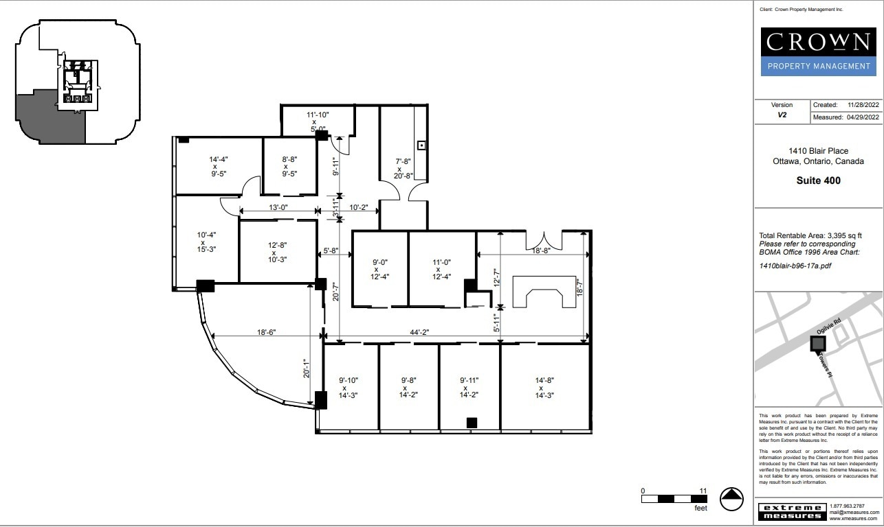 1400 Blair Towers Pl, Ottawa, ON à louer Plan d’étage– Image 1 sur 1