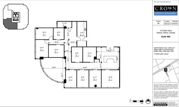 1400 Blair Towers Pl, Ottawa, ON à louer Plan d’étage– Image 1 sur 1