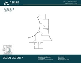 770 S Post Oak Ln, Houston, TX à louer Plan d’étage– Image 1 sur 2