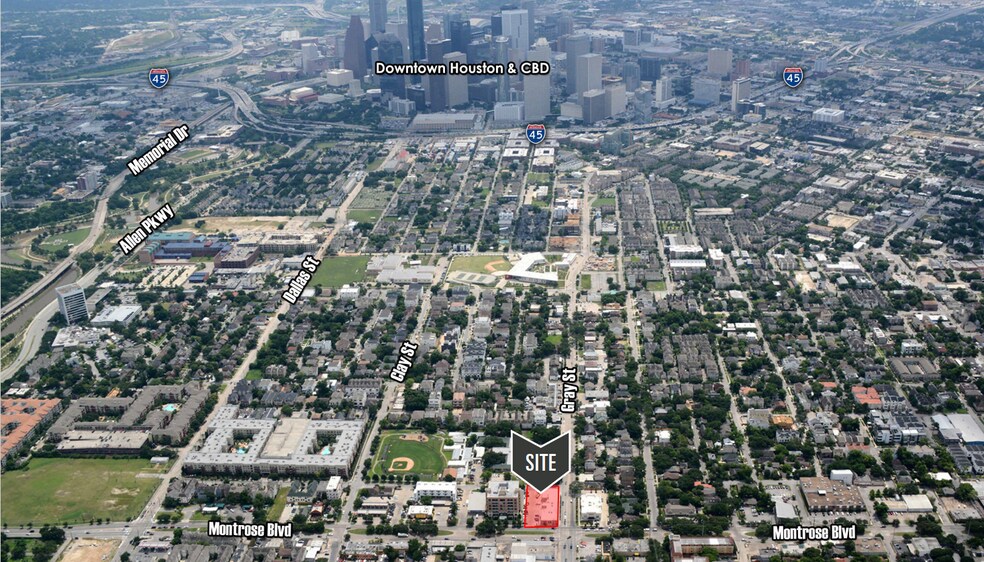 1000-1020 W Gray St, Houston, TX à louer - Aérien – Image 2 sur 5