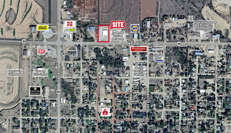 213 W Frontier Pky, Oberlin, KS à louer - Aérien – Image 2 sur 2