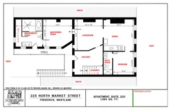 227 N Market St, Frederick, MD à louer Plan d’étage– Image 2 sur 2