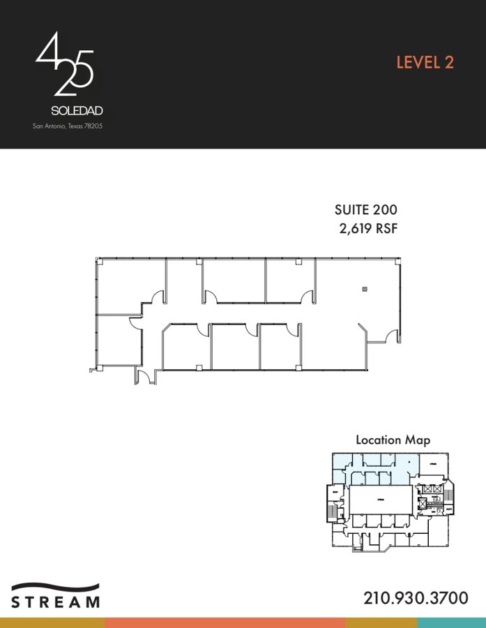 425 Soledad St, San Antonio, TX 78205 - Lot 2 -  - Plan d’étage - Image 1 of 2