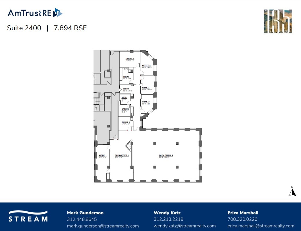 135 S LaSalle St, Chicago, IL à louer Plan d’étage– Image 1 sur 1