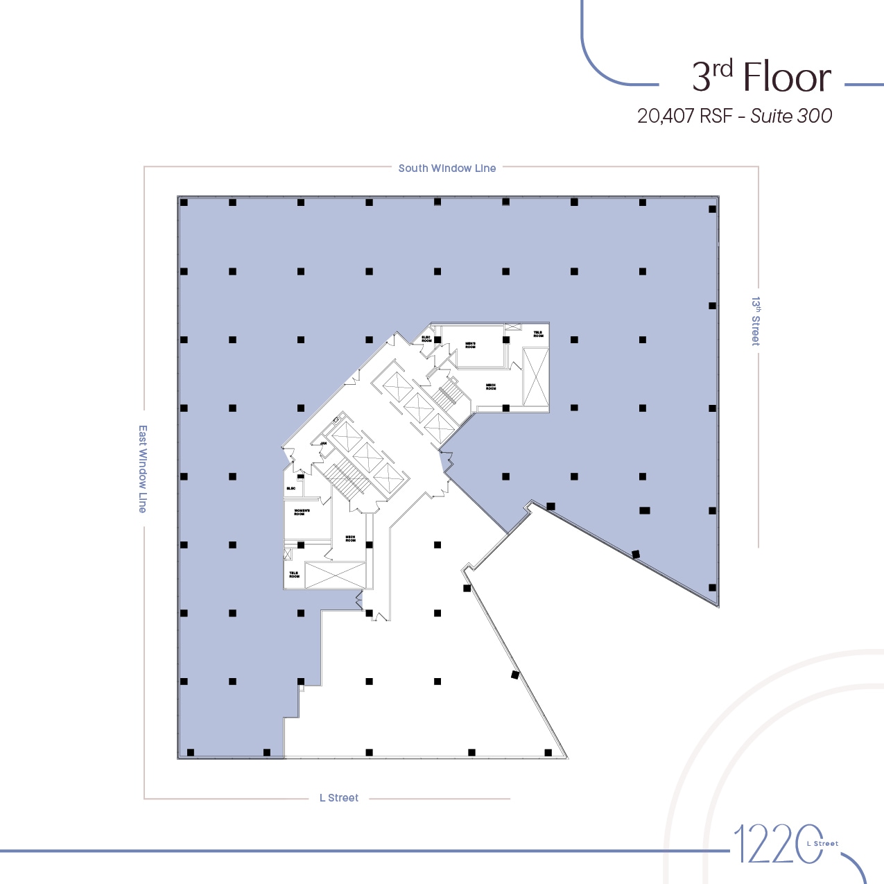 1220 L St NW, Washington, DC à louer Plan d’étage– Image 1 sur 1