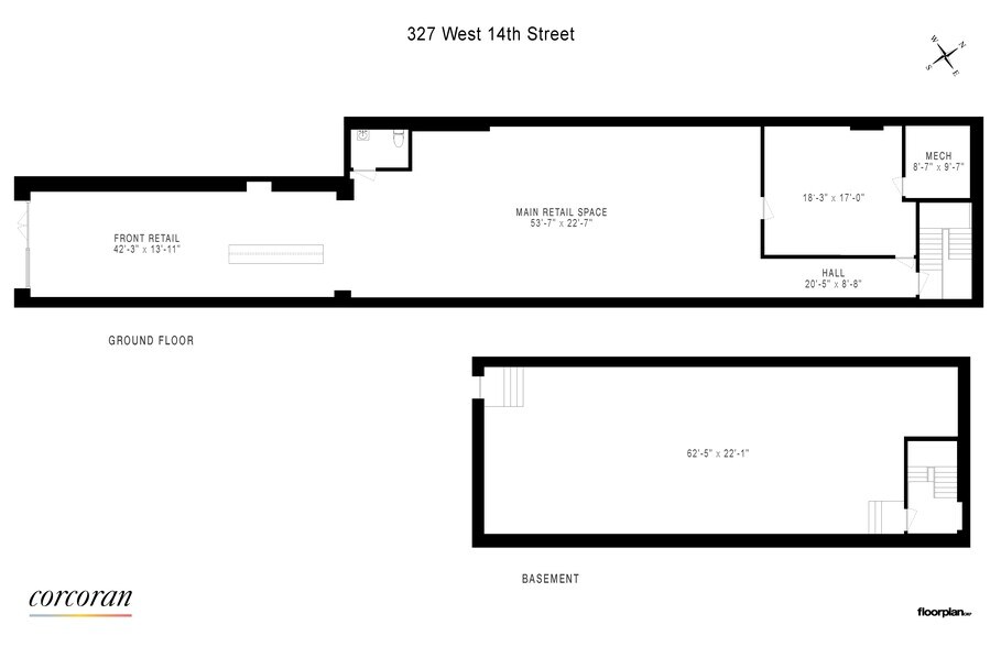 327 W 14th St, New York, NY à louer - Plan d’étage – Image 2 sur 2