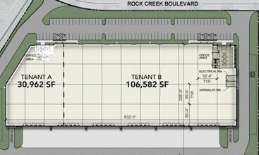 1600 Rock Creek Blvd, Joliet, IL à louer Plan de site– Image 2 sur 2