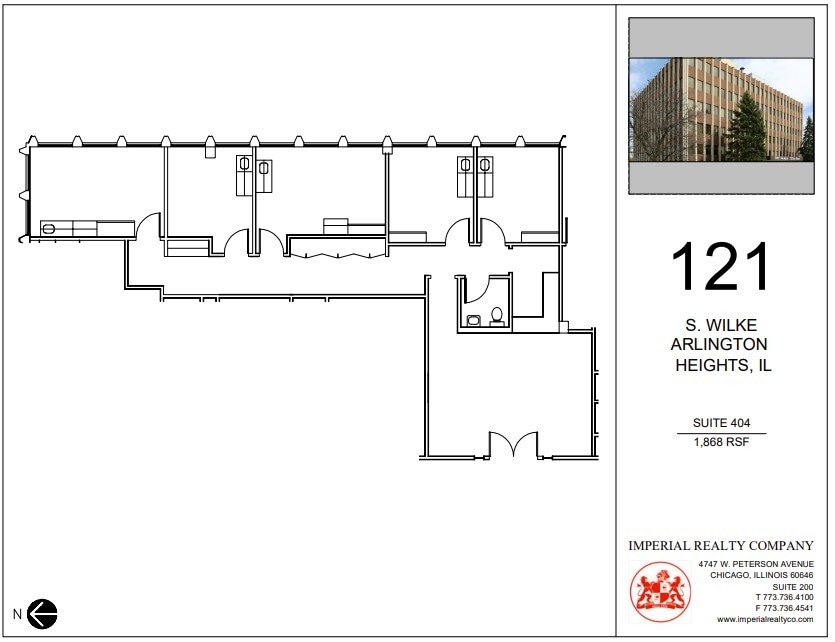 121 S Wilke Rd, Arlington Heights, IL à louer Plan d’étage– Image 1 sur 1