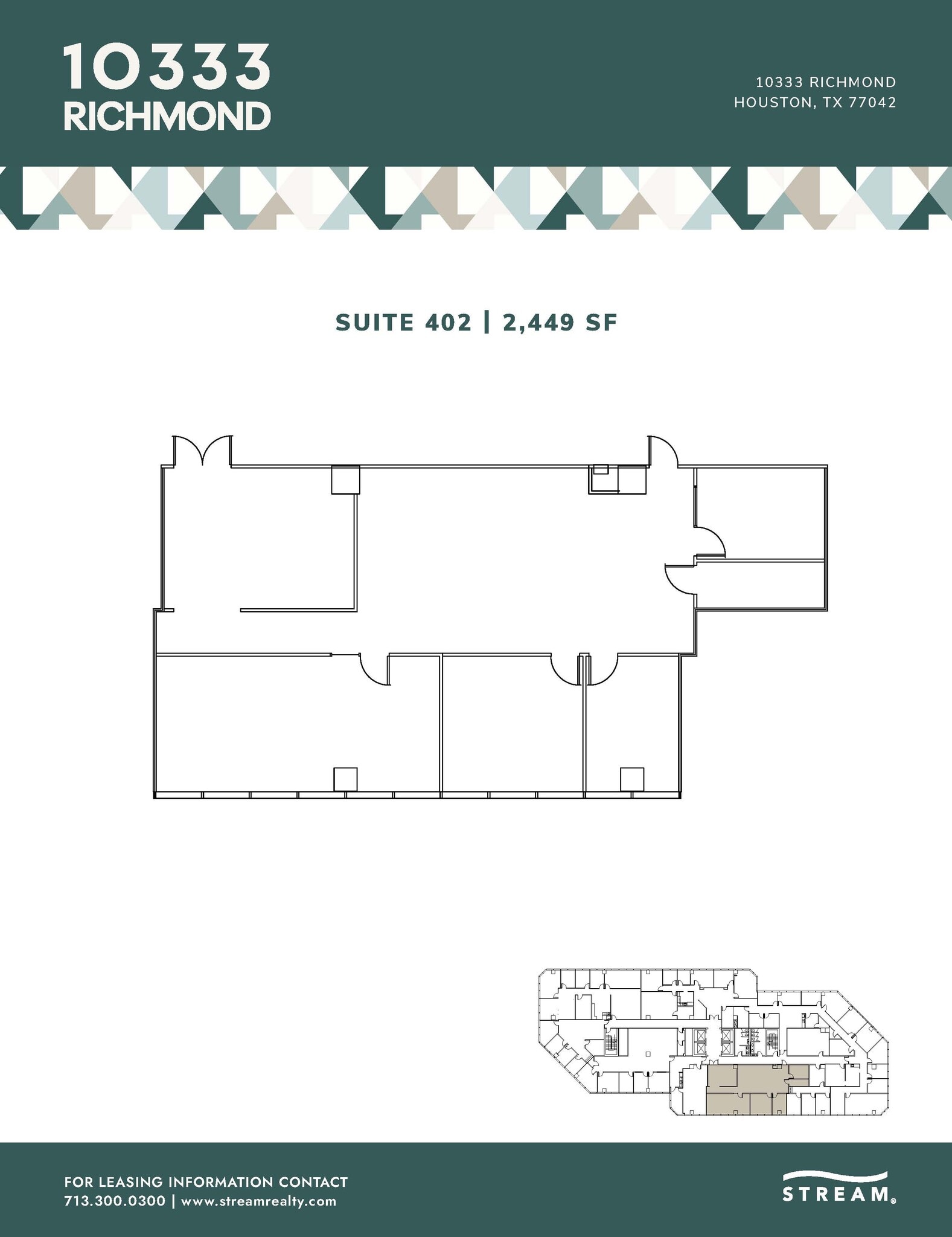 10333 Richmond Ave, Houston, TX à louer Plan d’étage– Image 1 sur 1