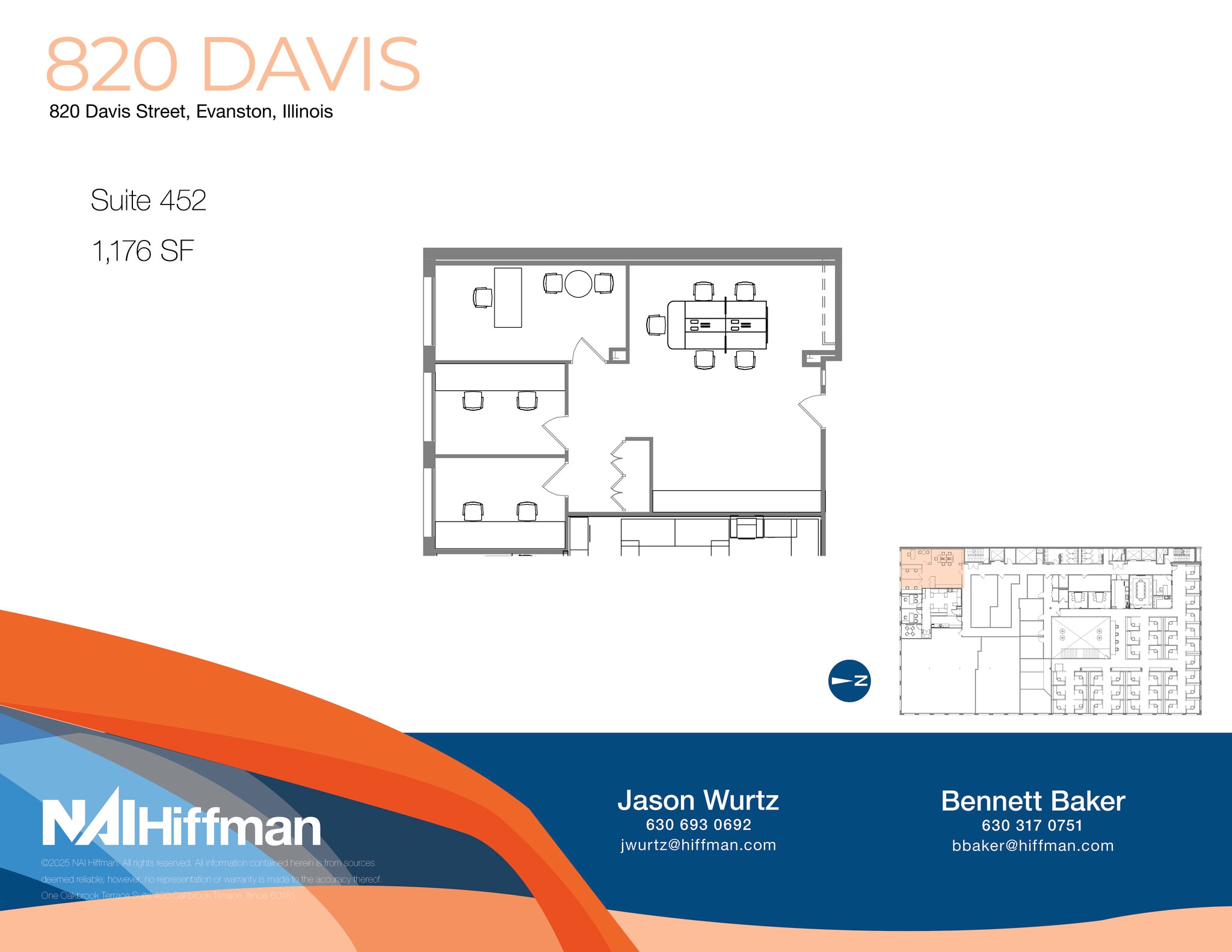820 Davis St, Evanston, IL à louer Plan d’étage– Image 1 sur 1