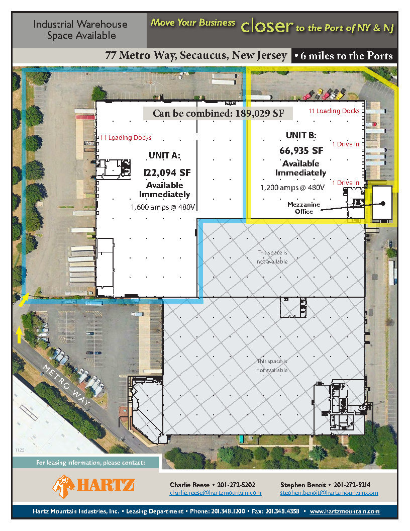 77-79 Metro Way, Secaucus, NJ à louer Plan d’étage– Image 1 sur 1