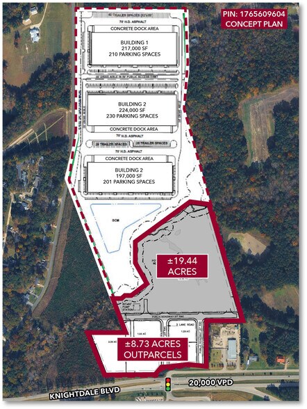 1100 Keiths rd, Knightdale, NC à vendre - Aérien – Image 2 sur 3